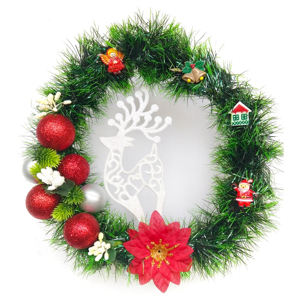 Різдвяний вінок №5 «Сніжний олень»
