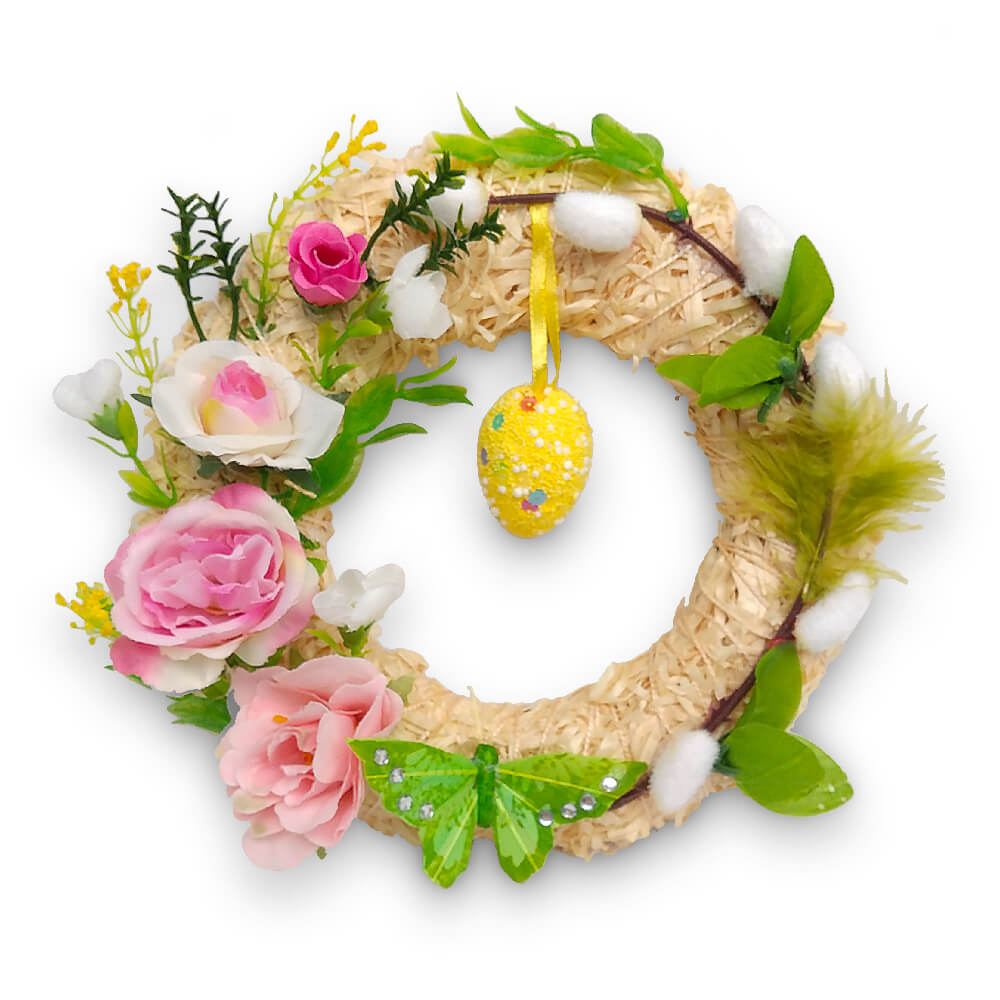 Пасхальний вінок №3 «Зелений метелик»