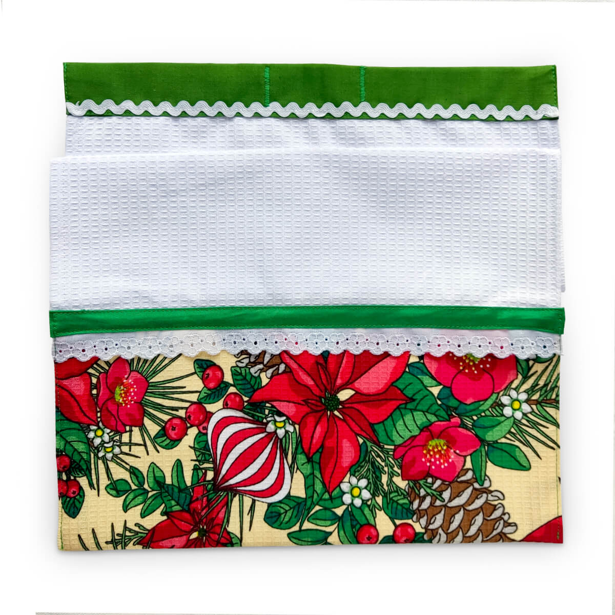 Вафельний різдвяний рушник №2